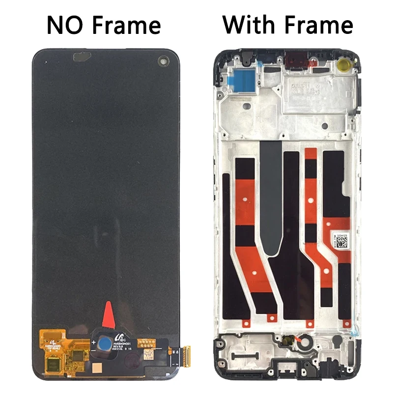 Super AMOLED For Oppo Reno7 4G LCD Display Touch Screen Digitizer Assembly For OPPO Reno 7 4G LCD CPH2363 Frame