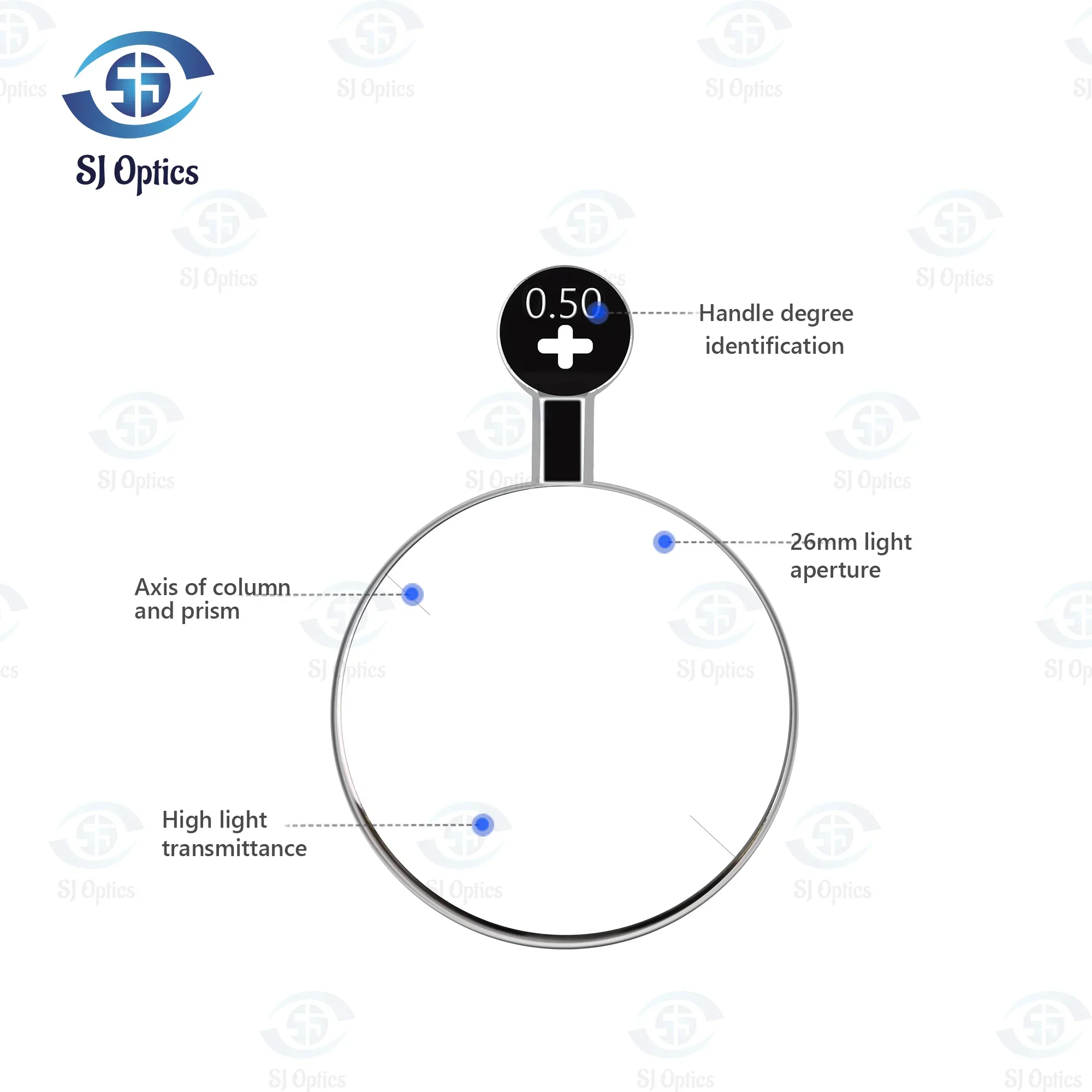 SJ Optics Portable Optometry Equipment Trial Lens Set Optical Instruments with 266 Glasses and Red Velvet Set of Trial Lenses