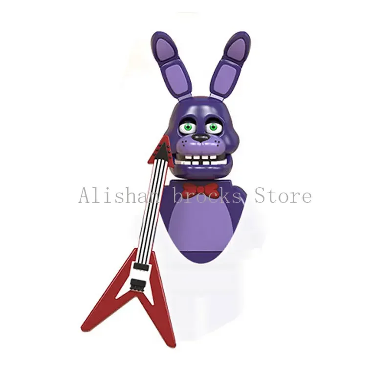 FNAF Five Nights Freddyed Building Blocks bricks Nightmare In Stock Chica Foxy Spintraft Bricks Figures Gift Toys Kids