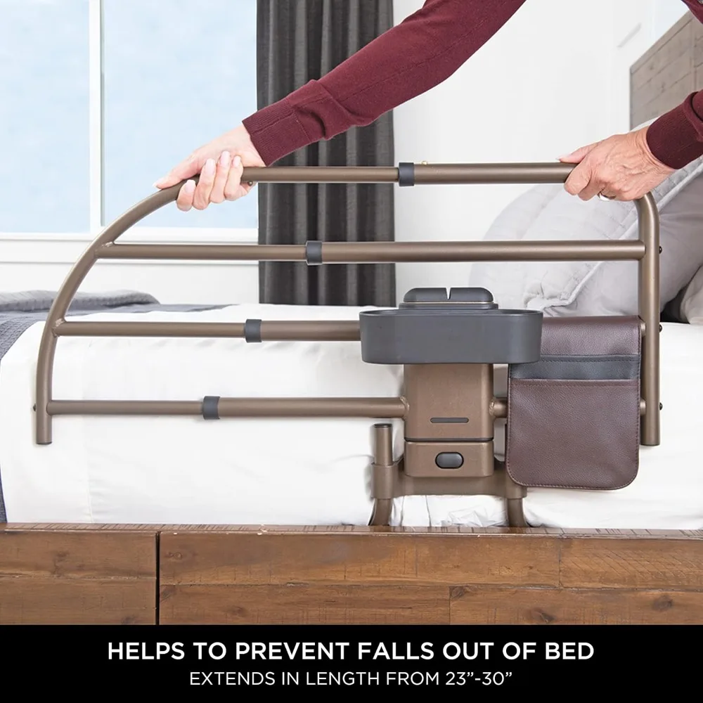 Freedom Click Extendable Bed Rail, Removable Bed Handle for Elderly, Safe and Easy to Use Adjustable Assist Rail for Seniors