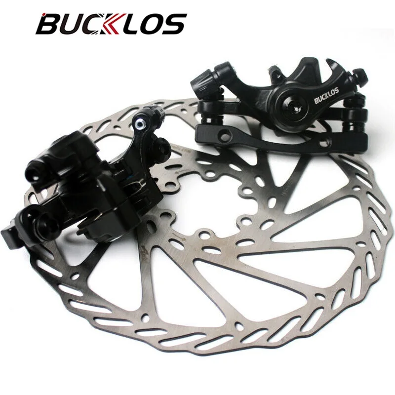 Bicycle Disc Brake Calipers 160MM Disc Brake Rotor Front Rear Aluminum Alloy Brake Caliper Universal Bike Line Pulling Brakes