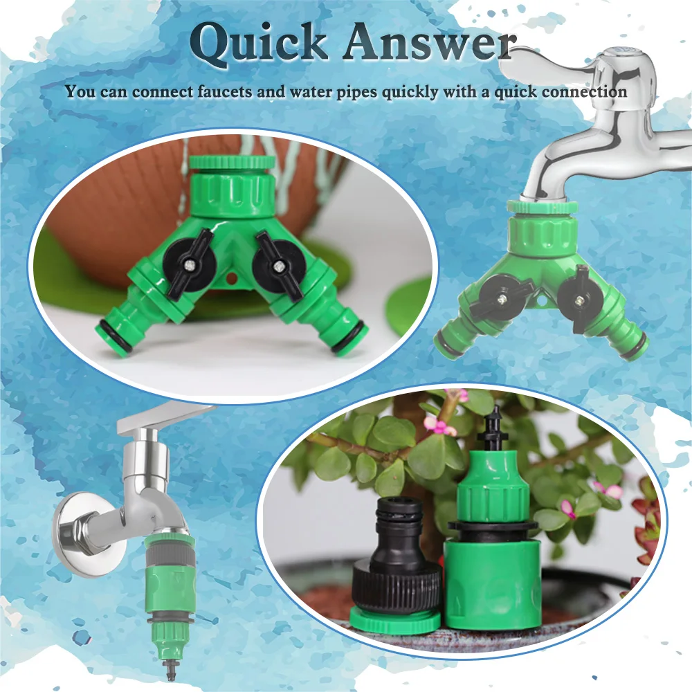 1/4" Hose Drip Irrigation System 360 Degree Adjustable 8 Hole Sprinkler Kit Garden Watering Inserting Ground Micro Flow Dripper image 4