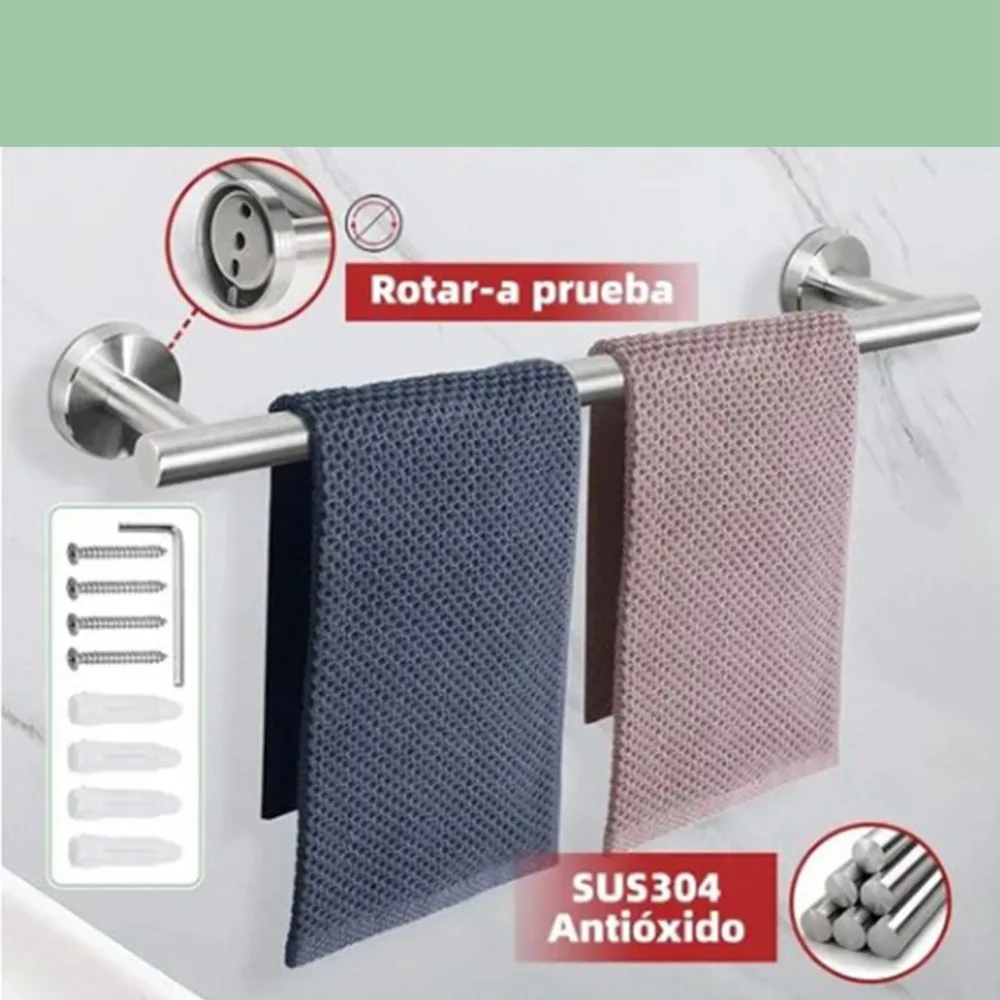 7 Piece Premium SUS304 Stainless Steel Bathroom Hardware Kit Wall Mounted Towel Rack Set Towel Rack Home Organization