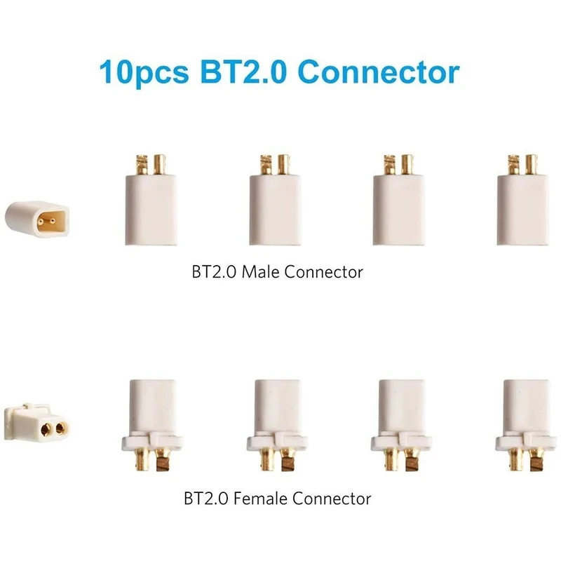 

BETAFPV 10pcs BT2.0 Connectors Set Male Female 1.0 Banana Connector for BT2.0 Connector FPV 1S Whoop Drone