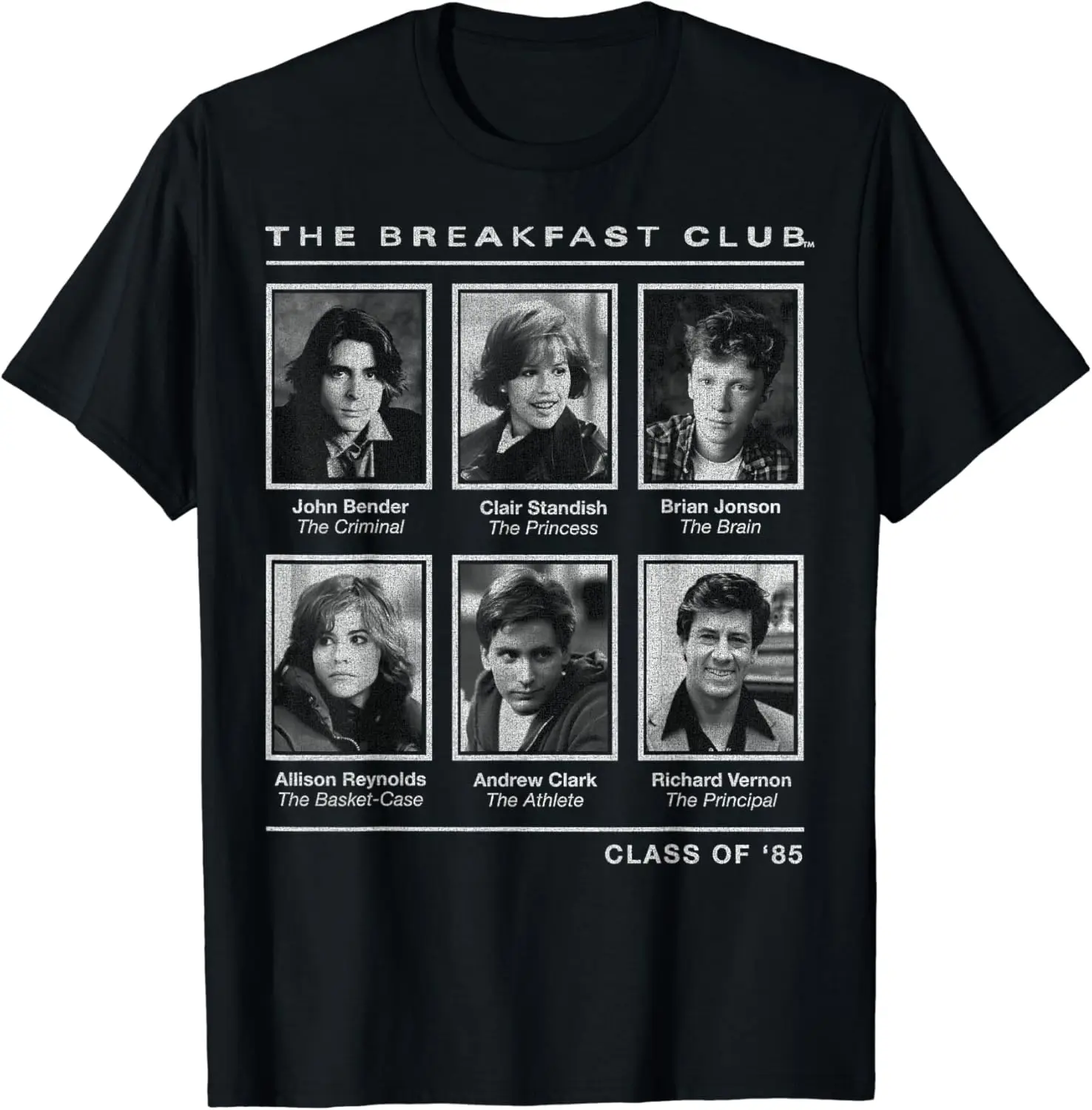 Breakfast Club Year Book Club Photos T-Shirt   High Quality Cozy Cotton Oversized T-shirt Unisex