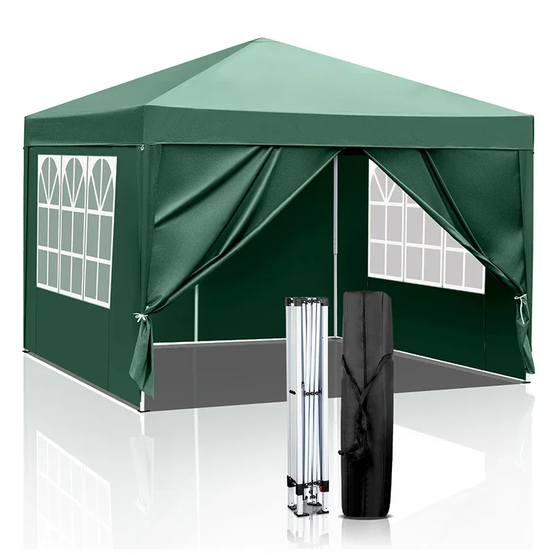 Waterproof easy-to-open 10x10 pop-up mosquito net awning party beach tent canopy gazebo with side wall