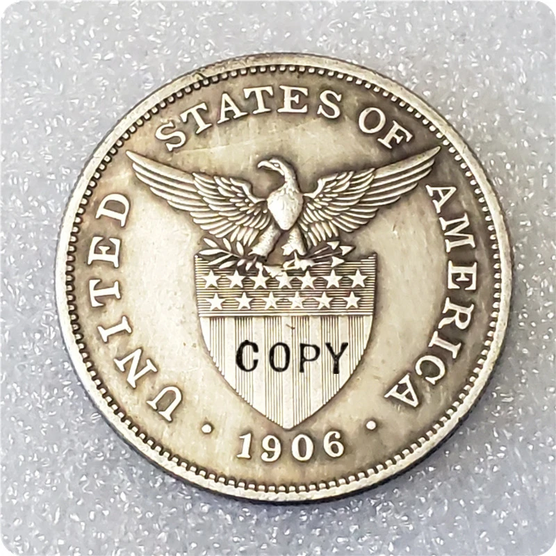 1906 Philippines 1 Peso (U.S. Administration) Copy Coin