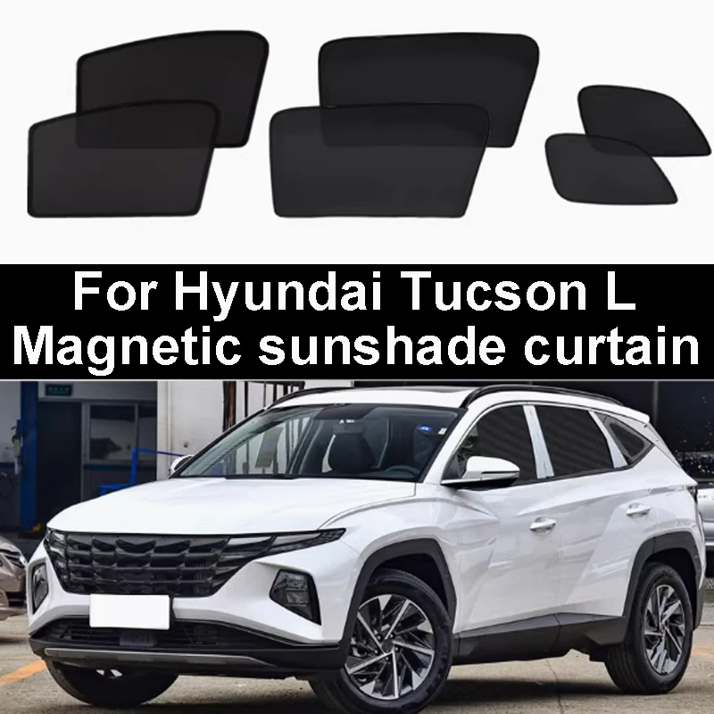 

Сетчатая оконная занавеска на заказ для Hyundai Tucson 2021-2024, автомобильная солнцезащитная боковая шторка, аксессуар для защиты от комаров и насекомых