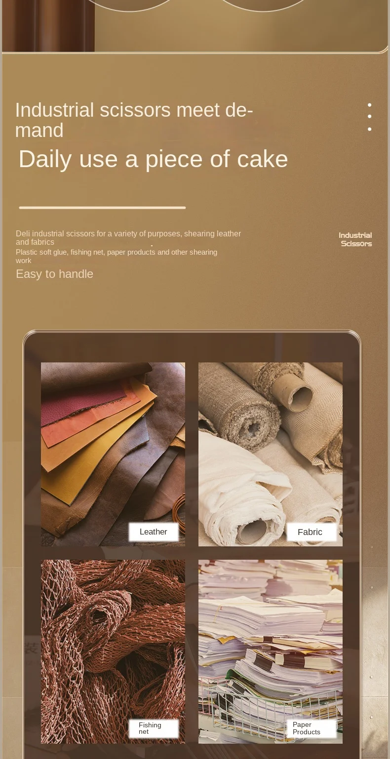 Deli Multifunktionsschere, industrieller Edelstahl, professionelle Küchenschere, Nähen, Schneider, Schere, Lebensmittel, Stoff, Schneidwerkzeug – Detail 3