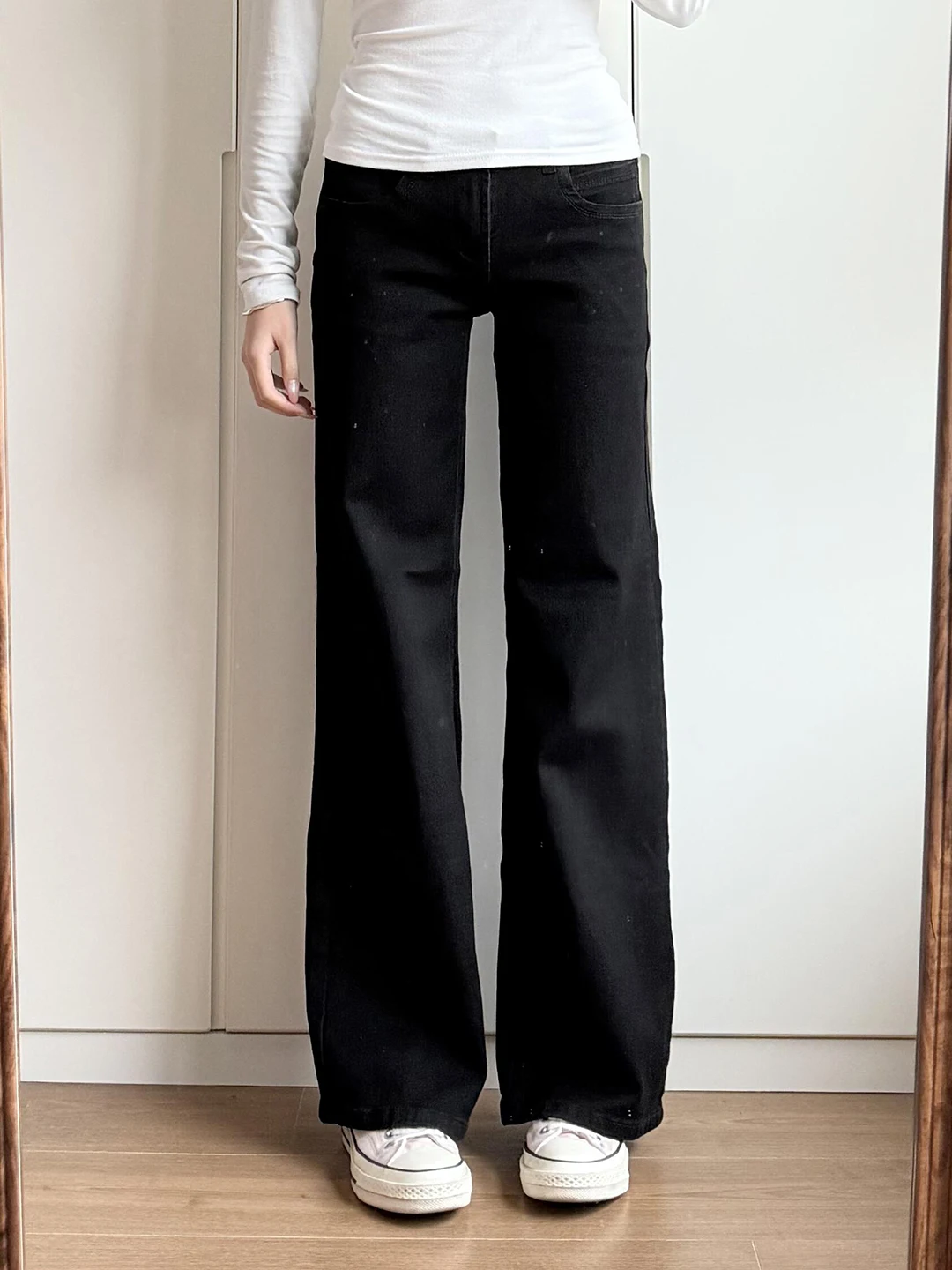 

Cleanfit Bla Men's Slim Fit Jeans Knife Bootcut mid Waist Straight Leggings Spring Autumn Wear for Students And Teens