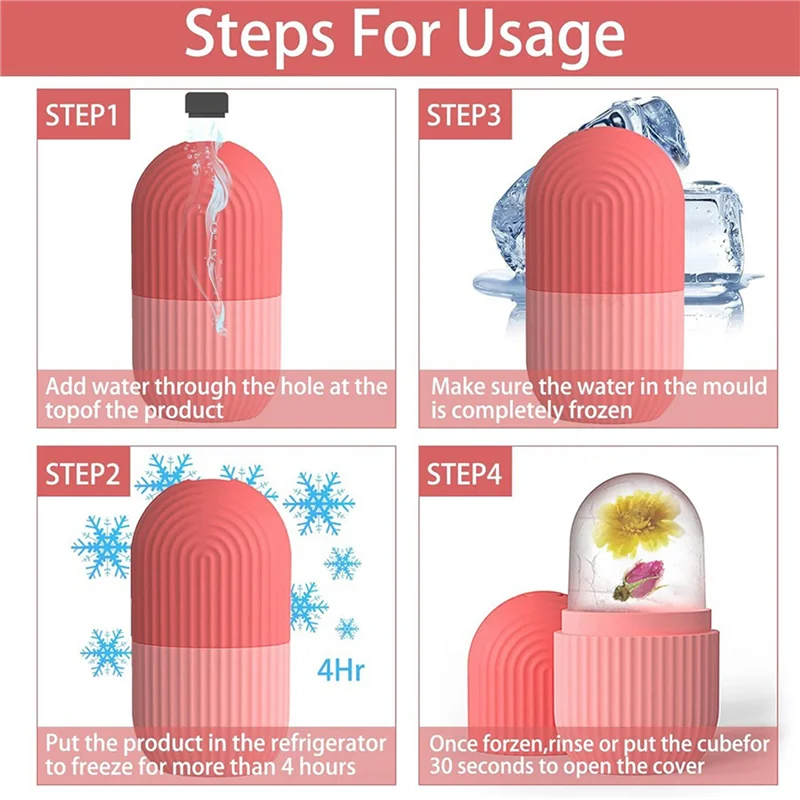 A01V-2X Ice Face Roller Massager,Ice-Cube Roller For Face,Eyes And Neck Naturally Conditioning And Skin Care,A