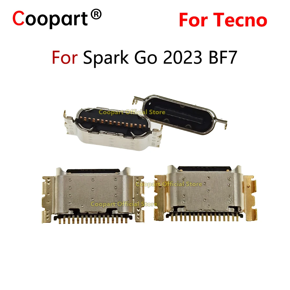 Coopart For Tecno Spark Go 2023 BF7 USB Charging Port Connector Charge Jack Socket Plug Dock