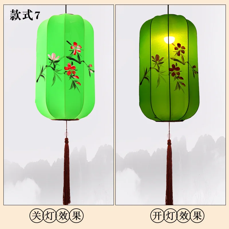 Cloth retro lantern classical restaurant corridor creative hanging lamp sushi chinese new year decoration traditional pendant