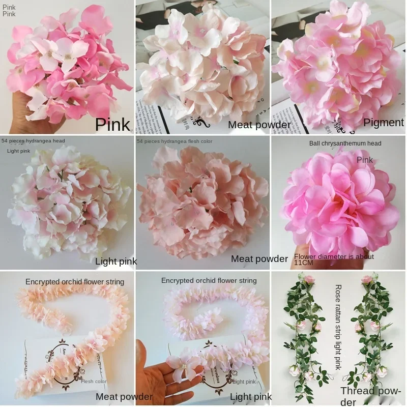 Pink Simulation Artificial Flowers Home Catwalk Wedding Bouquet Silk For Home Party Christmas Decorative Flowers Accessories