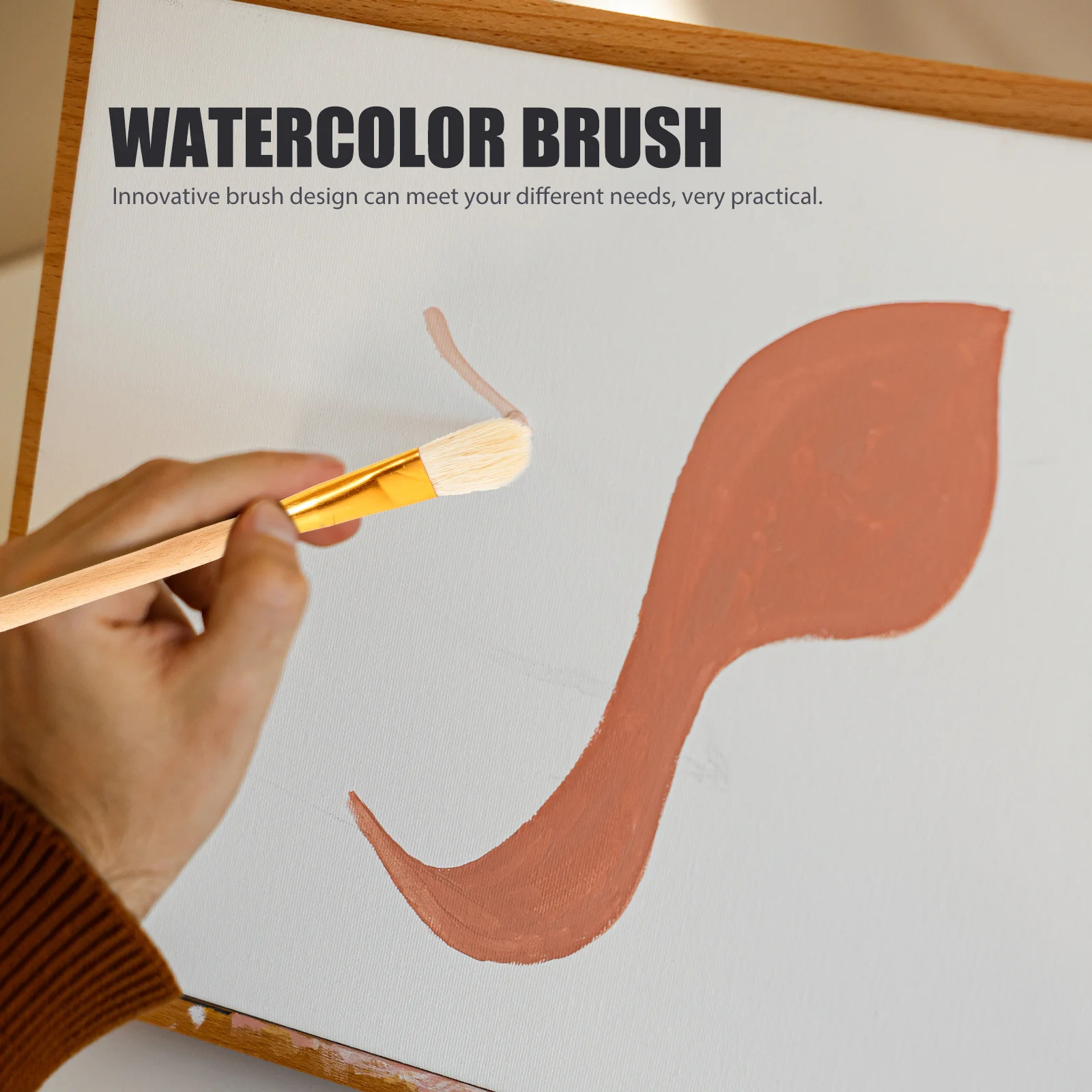 

12Pcs Creative Paint Brush Set Durable Bristles Multi-Function Watercolor Brushes Convenient Art Supplies for Kids and Adults