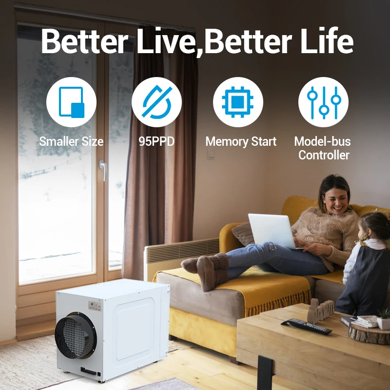 Hot-selling 95PPD basement crawling space whole house dehumidifier