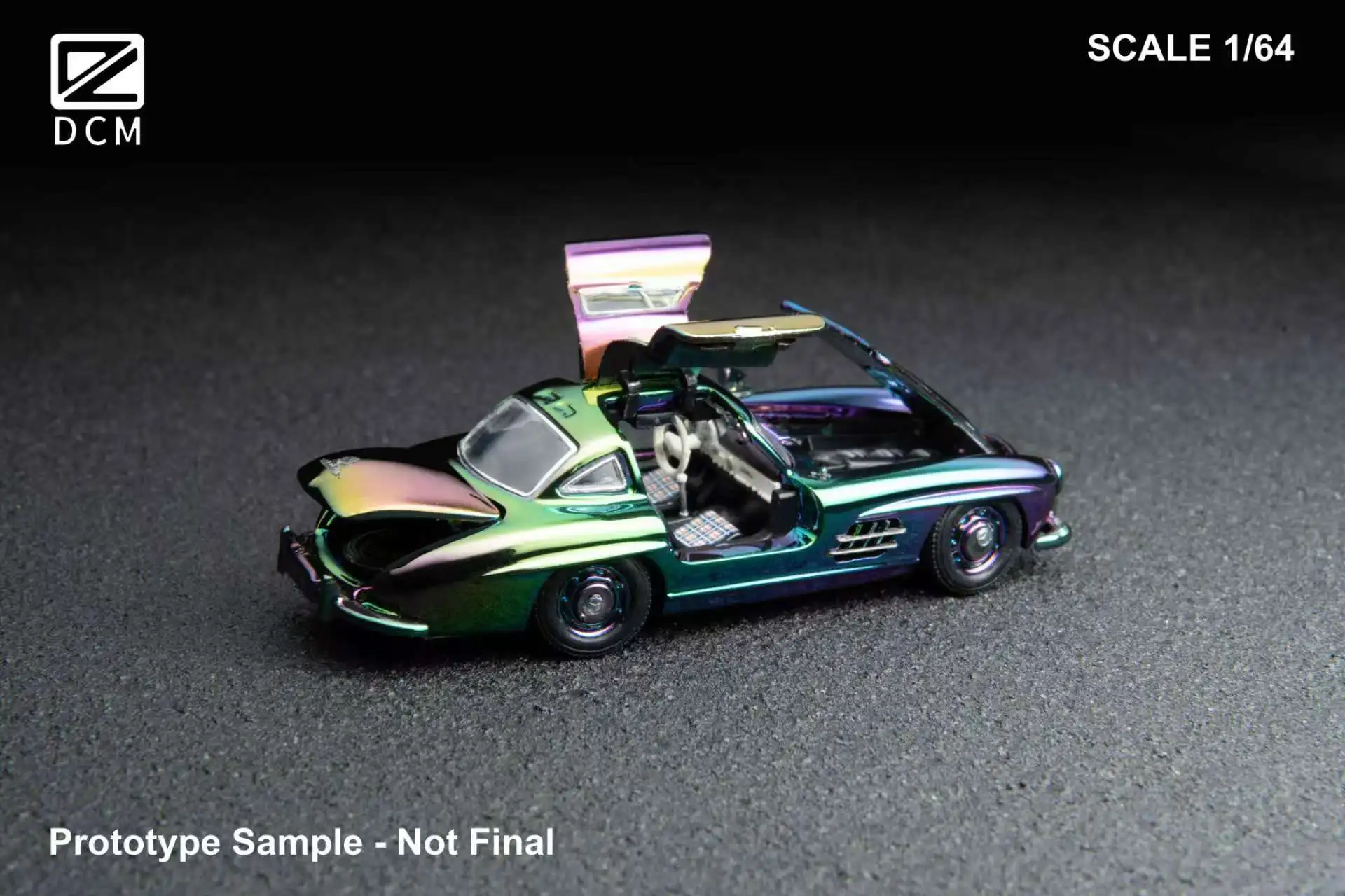 **Pre-order **DCM 1:64 300SL Electroplating color  Model car