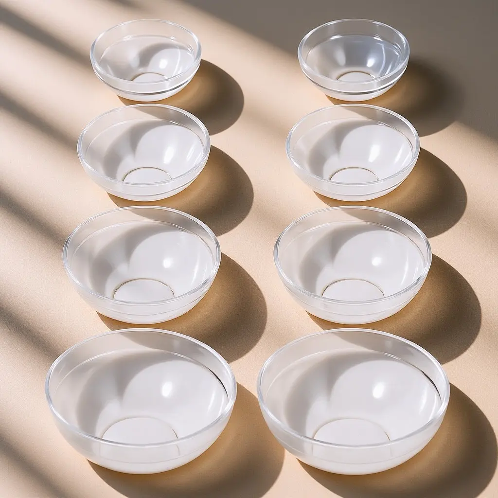 

8Pcs Scratch Resistant Acrylic Essential Oil Bowl Set for Beauty Salon Home Massage Aromatherapy Essential Oil Storage