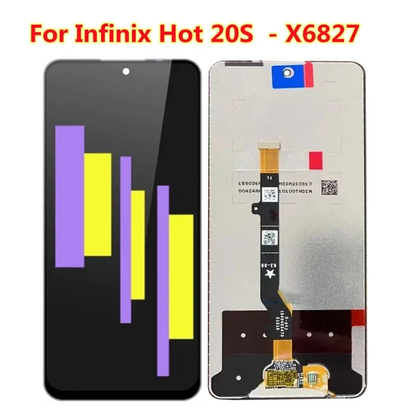 6.78 Inch For Infinix Hot 20S X6827 LCD Display Touch Screen Digitizer Panel Assembly Replacement