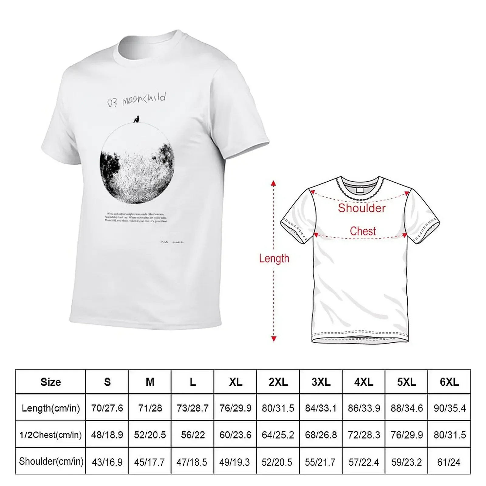 Rm Mono. -Moonchild T-Shirt Kawaii Kleding Shirts Grafische T-Shirts Heren Kampioen T-Shirts