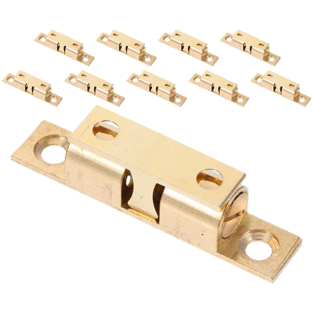 

10Pcs Brass Door Catch for Cabinet Magnetic Latch Silent Close Heavy Duty Rustproof Kitchen Bathroom Furniture Storage Upgrade