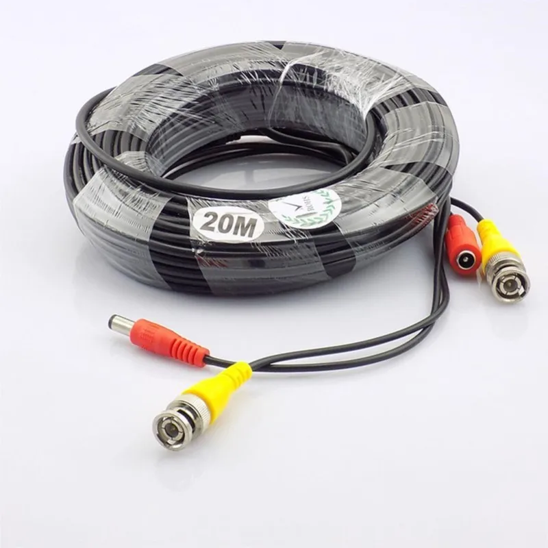 1/2/5pcs 10M 20M CCTV Camera Cable DVR Recorder System Video Cable DC Power Security Surveillance BNC Cable C3