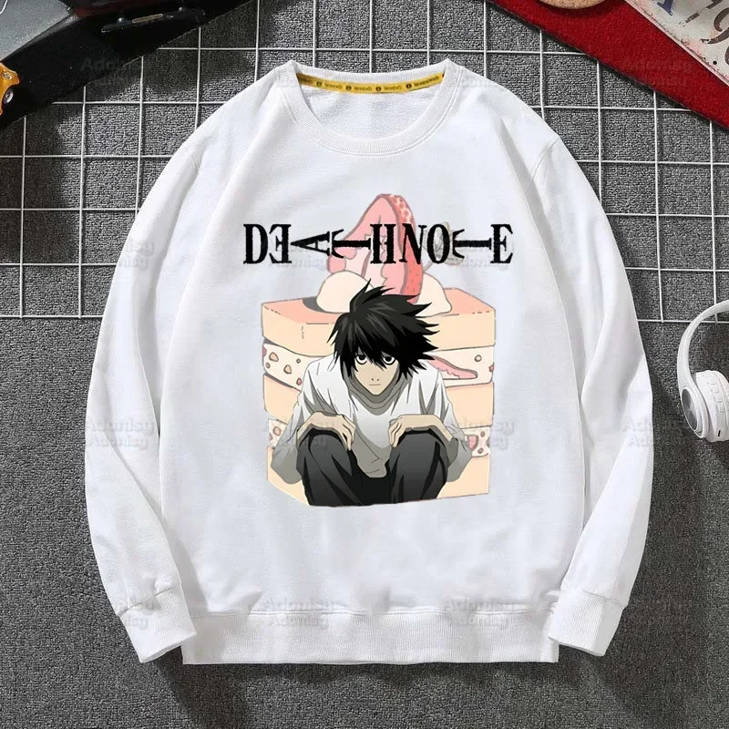 Death Note Anime L Ryuk Hoodie Sweatshirts Men Women Pullover Harajuku Men\'s Ryuuku Animation Collectable Hoodie Casual Clothes