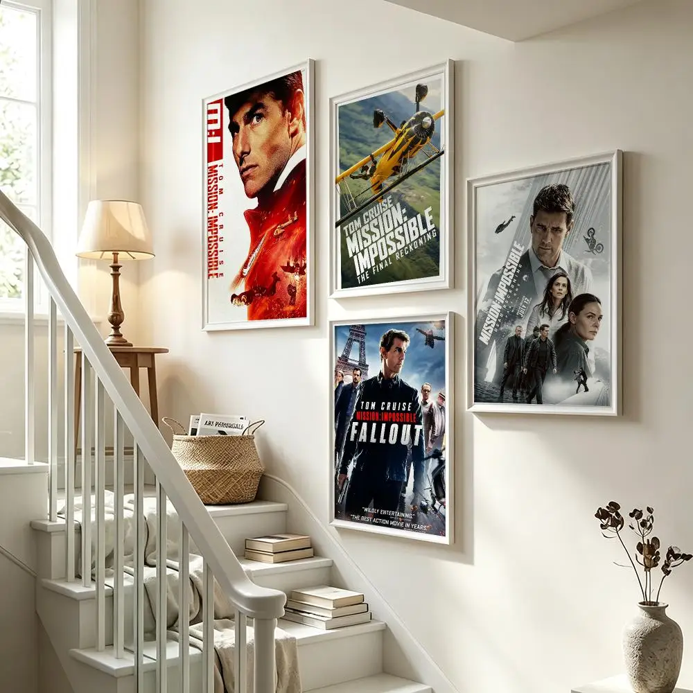 movie Mission: Impossible Poster Poster HD Waterproof Self-adhesive Art Print Wall Decor for Bedroom Living Room Gift
