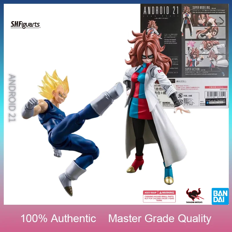 En stock: Bandai S.H.Figuarts Dragon Ball FighterZ Androide 21 Versión Bata Blanca Figura de Acción Tamashii Nations Edición Limitada 1/12