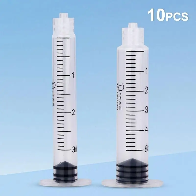 10Pcs Sterile Disposable No Push Rod Syringe Needle Tubes Threaded for Hydrolifting Injector Personal Skincare
