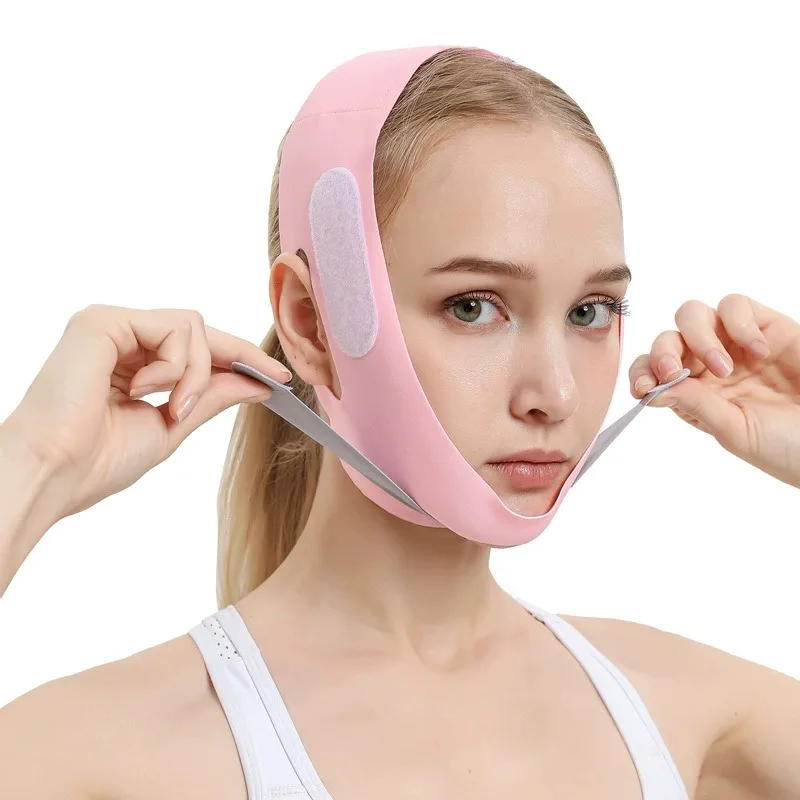 Бежевая V-образная формирующая и лифтинговая повязка для лица — невидимая, дышащая, укрепляющая маска из графена, без запаха