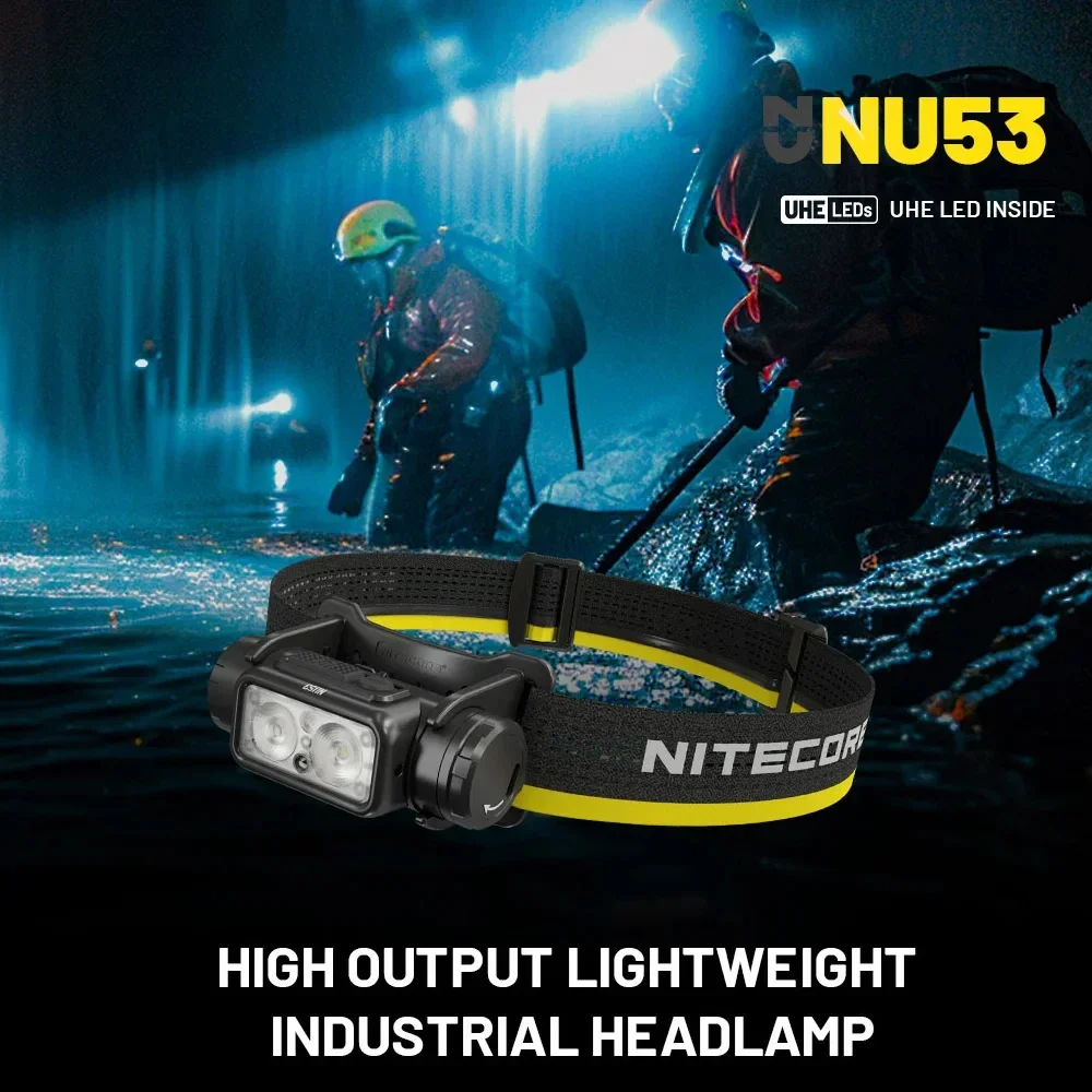 NITECORE NU53 Rechargeable Headlamp 1800 Lumens LED Headlight for Outdoor Work Outdoor Hiking Travel LED Light