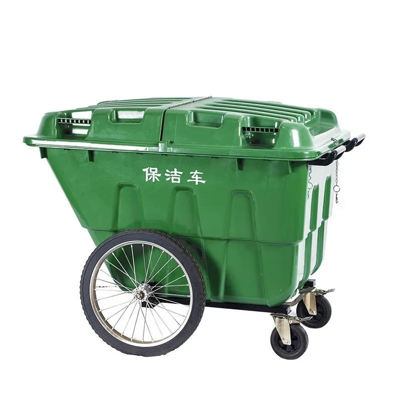 

400L sanitation garbage truck, large storage trolley, property community domestic garbage cleaning truck