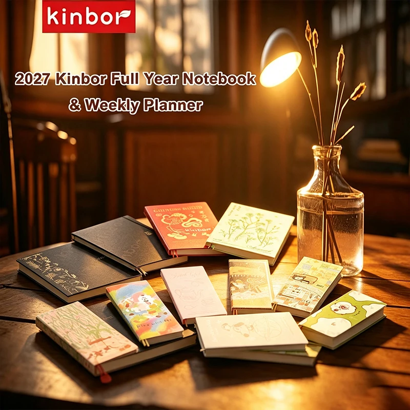 Kinbor 2027 Planner Weekly Daily Agenda/Self-Fill Undated Notebook/A5 A6 Pocket Journal, Bachuan Paper Time Management Supplies