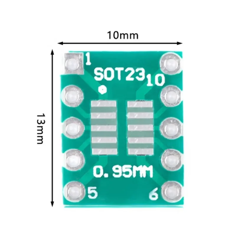 20/50/100pcs SOT23  MSOP10  to DIP Transfer Board DIP Pin Board Pitch Adapter