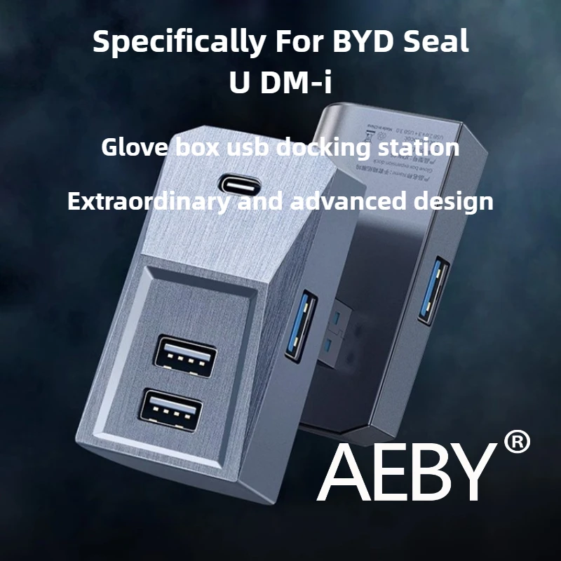 

AEBY For BYD Seal U DM-i 2025 Car USB Charger,Fast Charging Adapter Multi Port,Multi Port USB Adapter, Car Charger Adapter