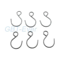 30Pcs 1X21mm 1.3X22mm Stainless Steel Small S-Shape Hooks for Crane Crane Toy Model Hook Assembly Diy Curtain Special Hooks