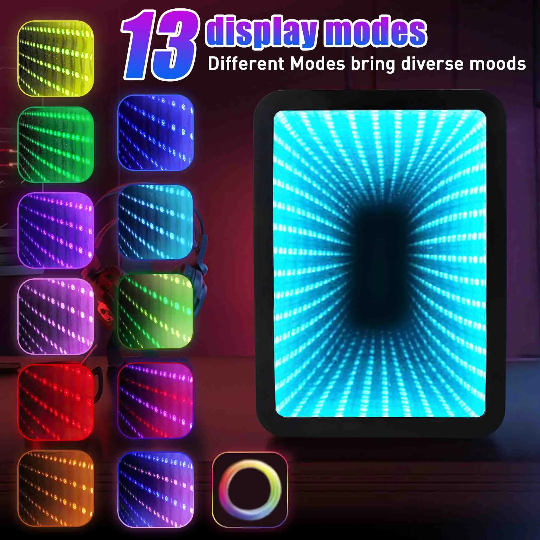 IceBlue 13 Anzeigemodi, dimmbarer LED-Lichtspiegel, Mini-Kühlschrank, 4 l/6 Dosen, AC/DC-Kühler, Schönheitskühlschrank für Zuhause, Auto