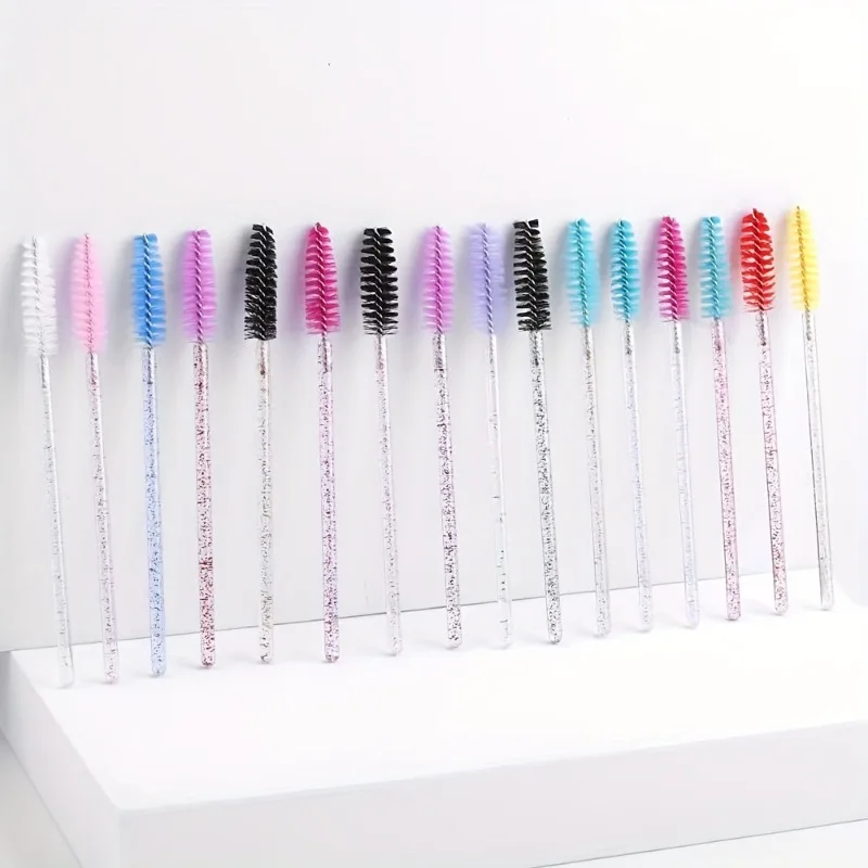 Baguettes de mascara en cristal de poulet, idéales pour les extensions de cils et le toilettage des sourcils, outils de beauté hygiéniques pour le maquillage, 50 pièces