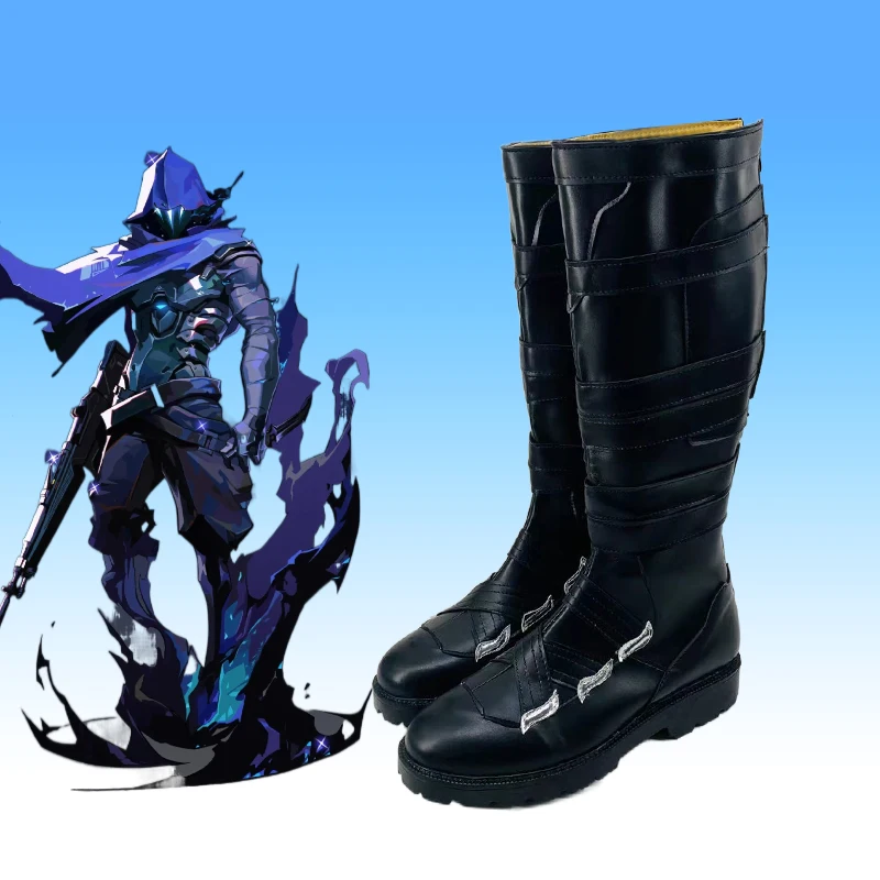 Spiel Valorant Cosplay Schuhe Omen Cosplay Stiefel Kampf Uniform Schuhe Erwachsene Männer Roleplay Männlich Halloween Party Nach