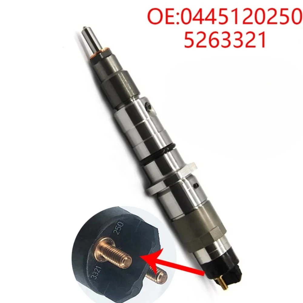 

For 0445120250 5263321 4983267 Suitable for Cummins ISDE ISBE common rail injector Suitable for Cummins ISB300 QSB7-G