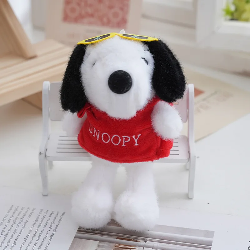 미니소 스포츠 스웨트셔츠 스누피 선글라스 플러시 백팩 키체인 펜던트 소년 소녀용 최고의 생일 선물 크리스마스 선물