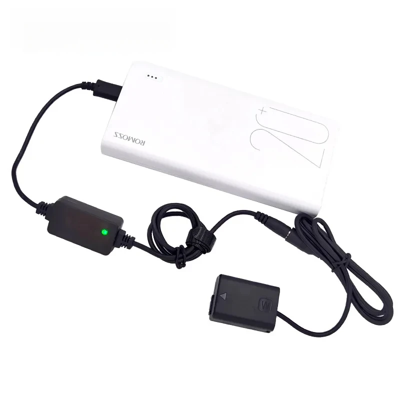10 Uds PW20 acoplador CC NP FW50 DummyUSB C juego de adaptador de corriente alterna para Sony Alpha A6500 A6400 A6300 A7 A7II A7RII A7SII A7S2 A7R A7R2