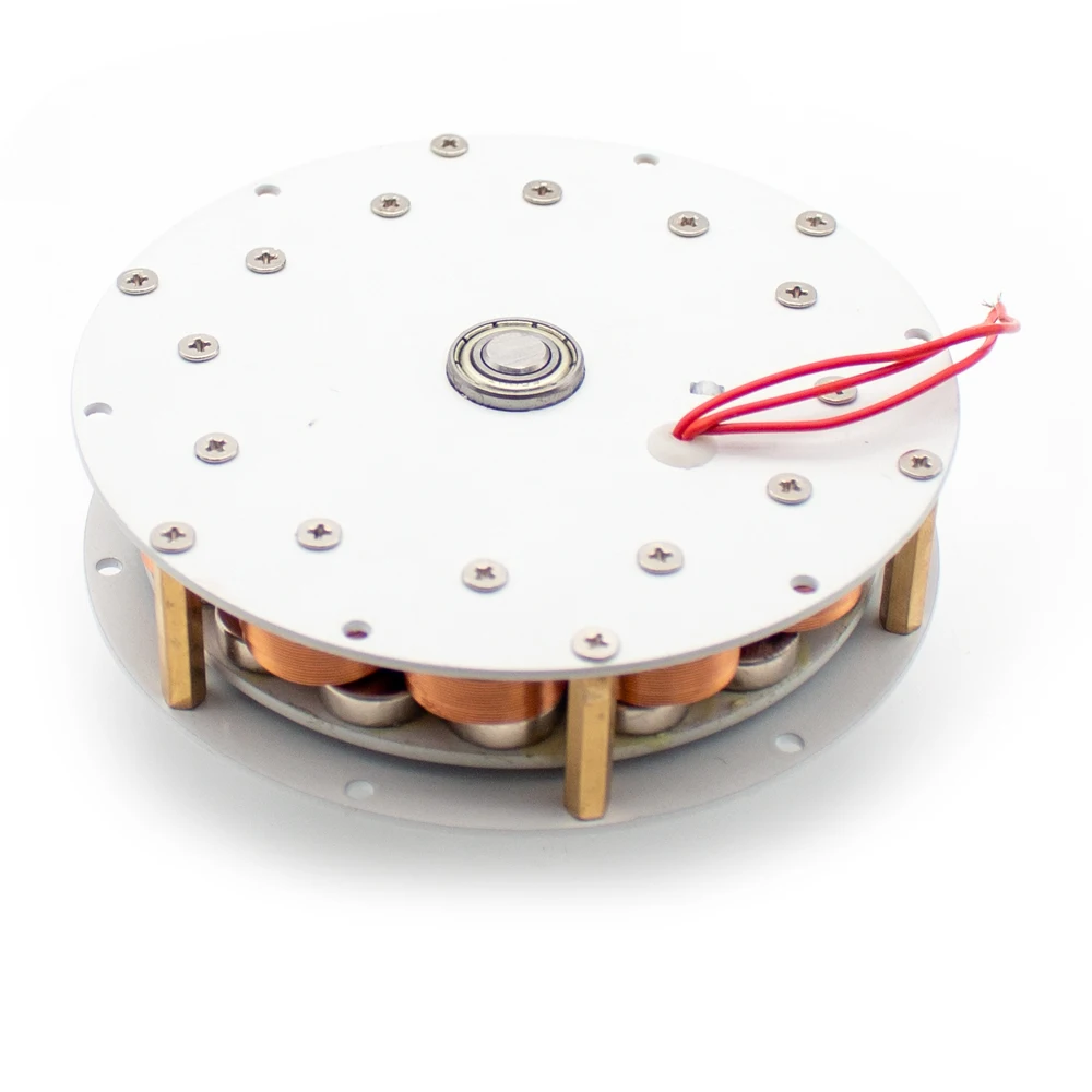 104x2 5MM Mini dysk Generator żelazny rdzeń Generator silny magnetyczny niska prędkość wielobiegunowy trójfazowy Generator prądu zmiennego Max 100W 100V 6A