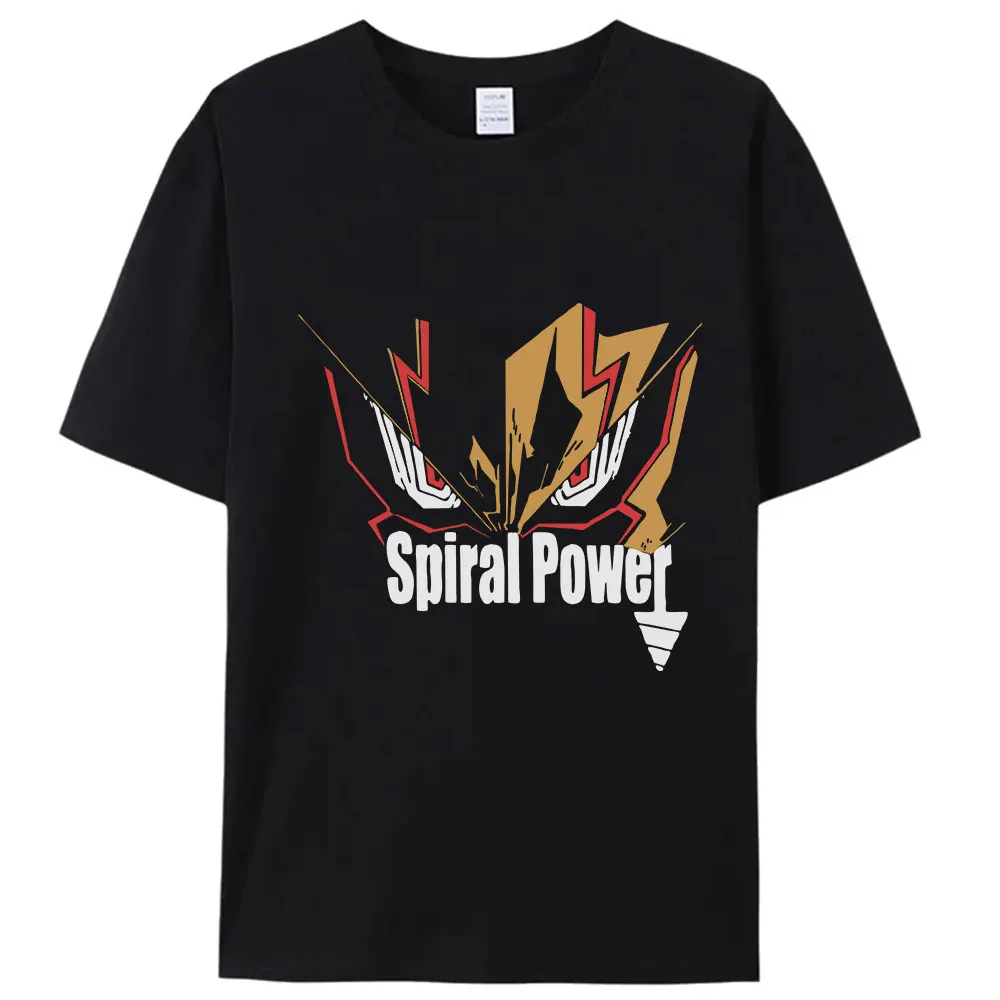 

Kittan Spiral Power Tengen Toppa Gurren-Lagann Anime Gift t shirt Japan Robot Graphic Tee Y2K Clothes All size Tops Mecha tee
