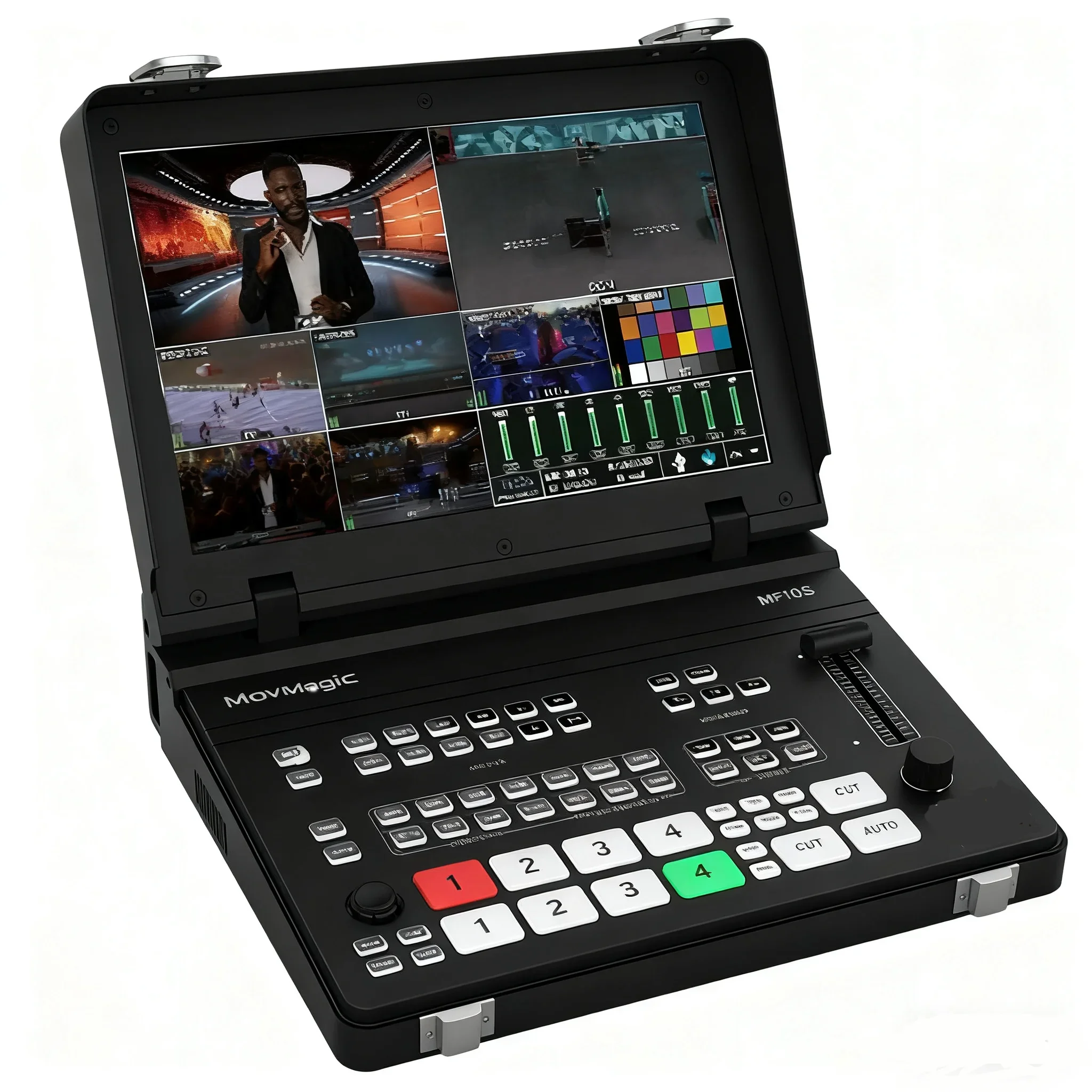 Movmagic MF10S 4K Video Switcher with /SDI Inputs PTZ  ca me ra Control Transition Effects for Live Streaming on YouTube & X