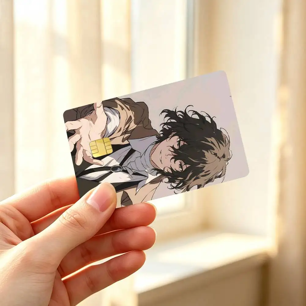 Anime B-Bungo Stray Dogs Dazai Osamu Credit Card HD Stickers Easy to replace, change card style anytime as you like