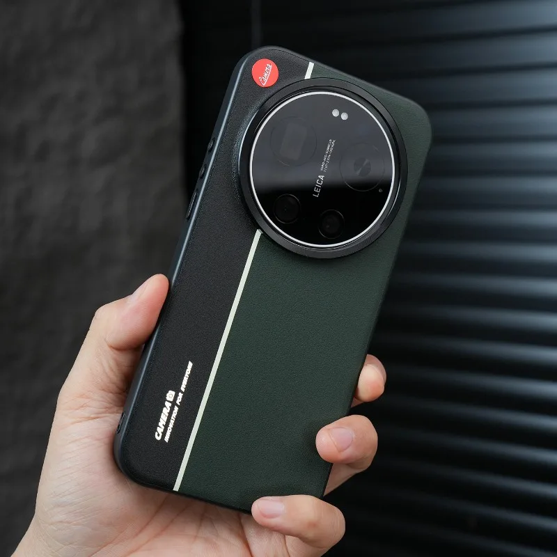 Für Xiaomi 17 Ultra Hülle Einfache Farbblockierte Leder-Silikon-Handyhülle Für Mi 17 Ultra Metall-Objektivschale Rutschfester Stoßfänger