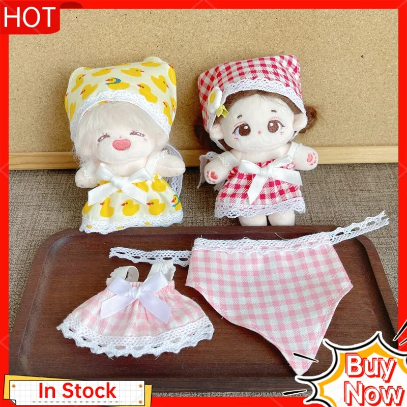 

Мини-юбка в клетку, одежда для куклы, плюшевая самозапутывающаяся фигурка куклы-медведя, сменный костюм, головные уборы в стиле кантри, аксессуары для игрушек