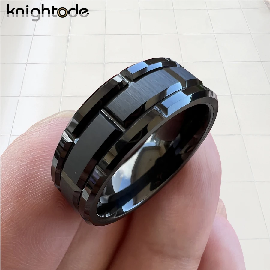 3 Colors Choose Tungsten Carbide Combination Ring Mens Womens Wedding Band Polished Brushed Comfort Fit
